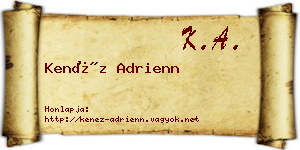 Kenéz Adrienn névjegykártya